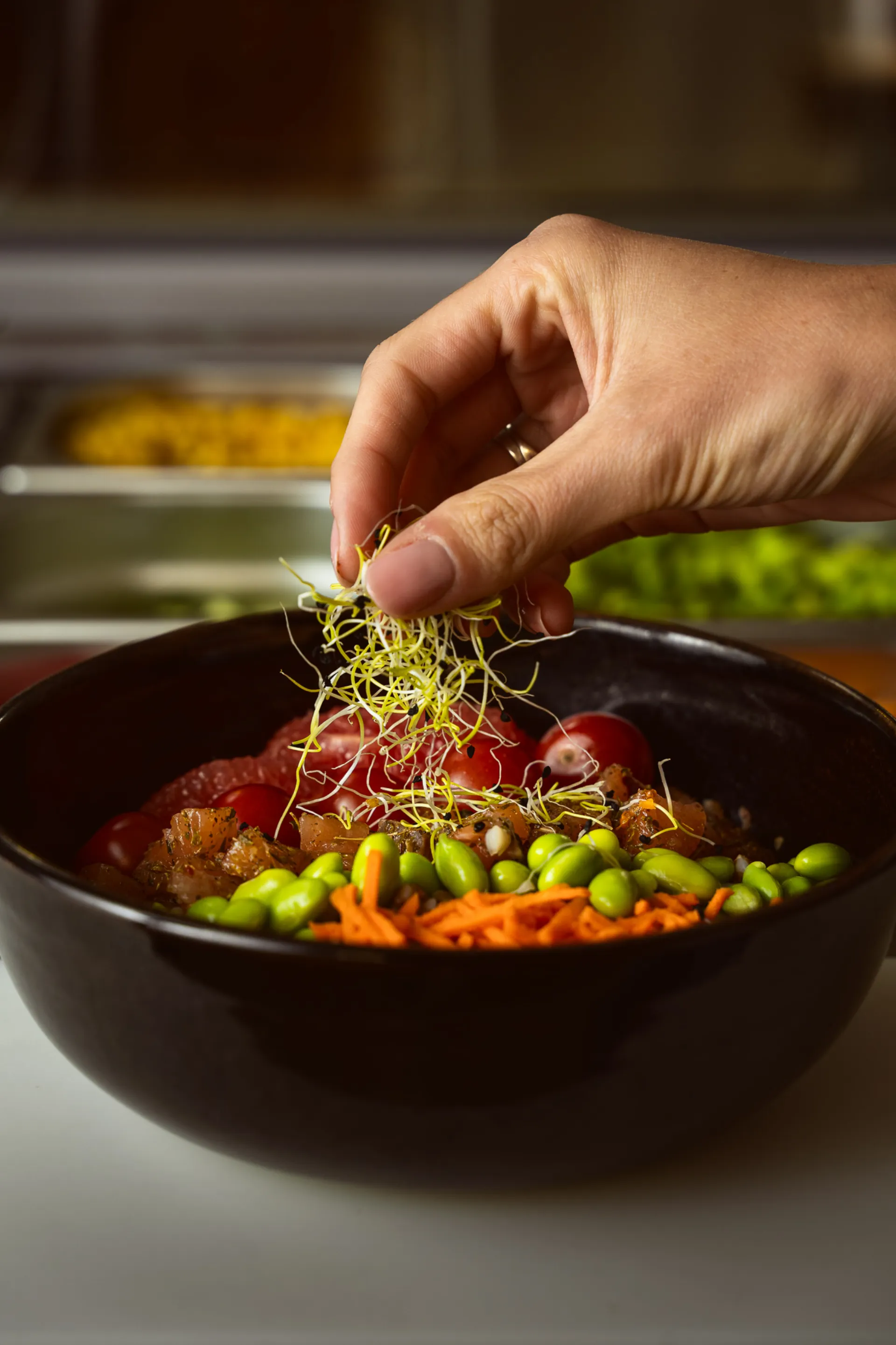 Garniture d'un bowl