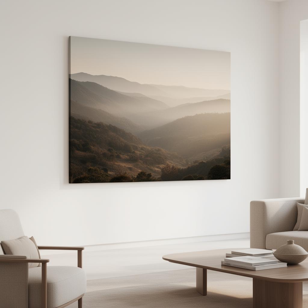 Tirage contrecollé Dibond dans un intérieur moderne